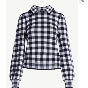 Free Assembly Women's Collared Sweater with Long Puff Sleeves,, Sizes XL (16-18)